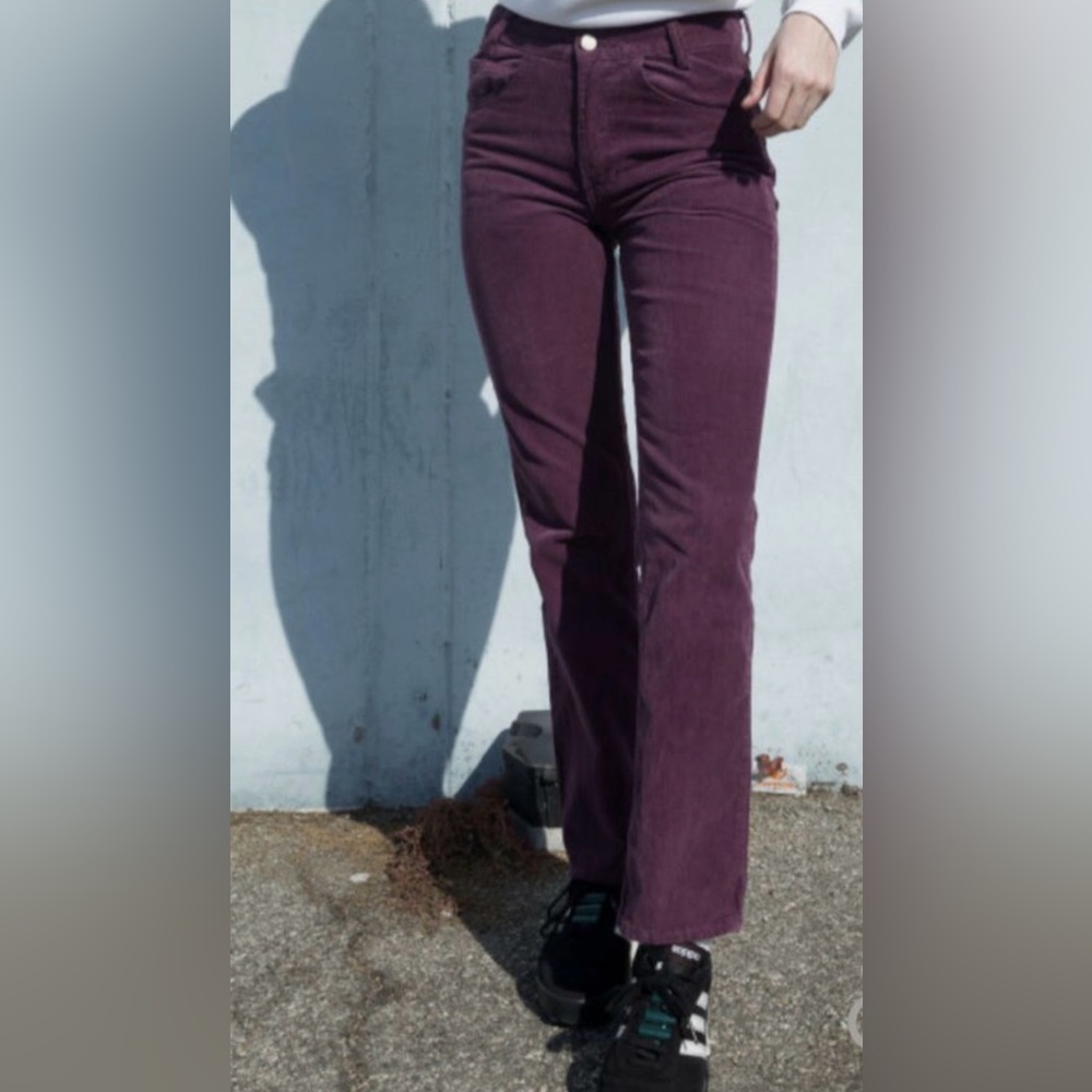 NWOT Calvin Klein Corduroy Jeans Straight Leg, 12 x 34, Spiced Burgundy
